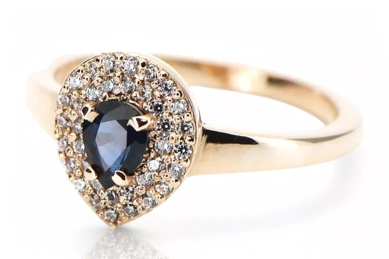 Vintage Sapphire Ring in 14K Rose Gold (crc011r-sp)