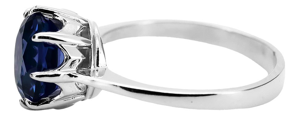 Vintage Sapphire Ring in Sterling Silver (vrc157s-sp)