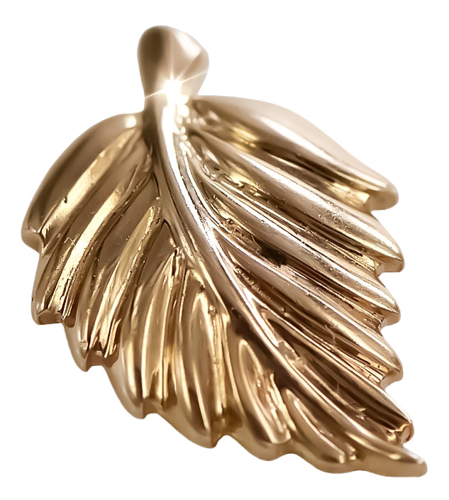 Vintage Leaf Pendant in 14K Rose Gold (vpn054) — full view of the piece