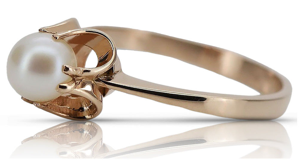 Vintage Pearl Ring in 14K Rose Gold (vrpr001r)