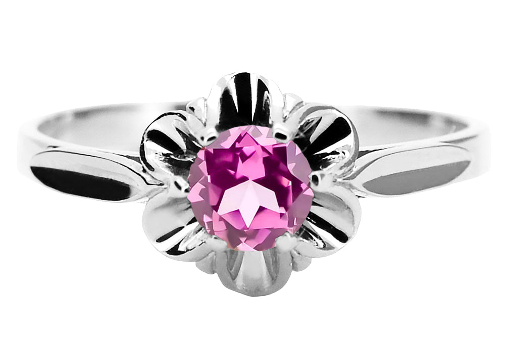 Vintage Amethyst Ring in Sterling Silver (vrc004s-am) — full view of the piece