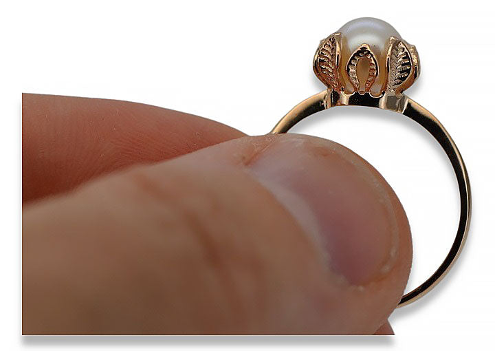 Vintage Pearl Ring in 14K Rose Gold (vrpr009r)