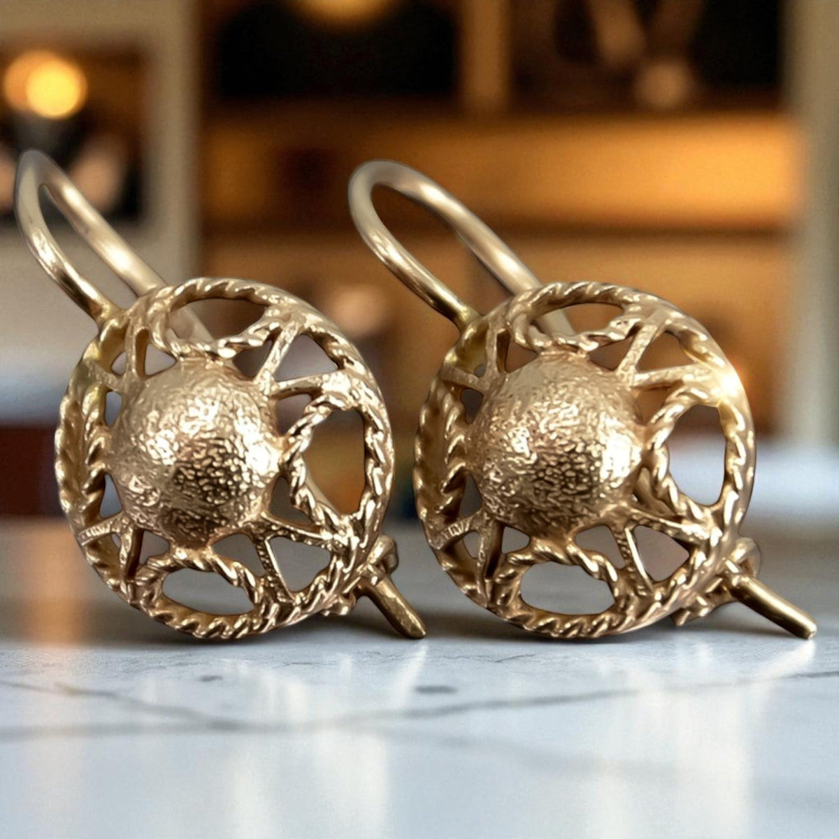 Vintage Earrings in 14K Rose Gold (ven279)