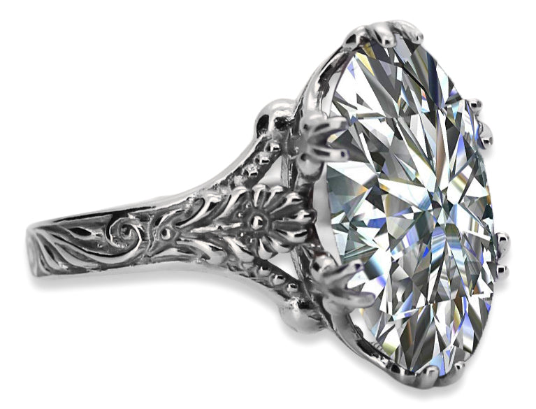 Vintage Zircon Cubic Ring in Sterling Silver (vrc084s-zi) — close-up of the hallmark on the inner band