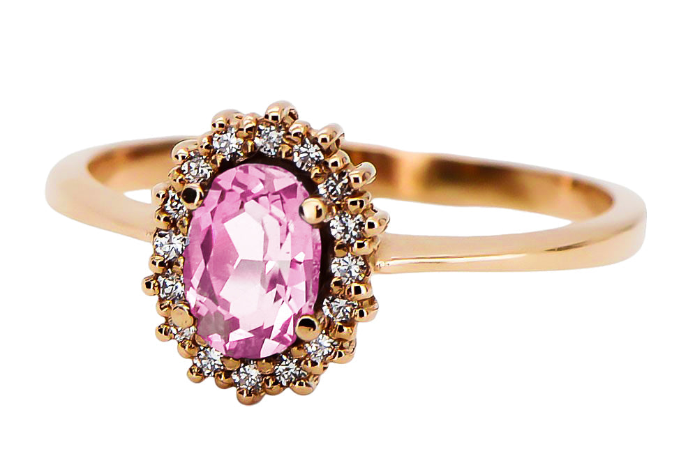 Vintage Amethyst Ring in 14K Rose Gold (crc009r-am) — full view of the piece