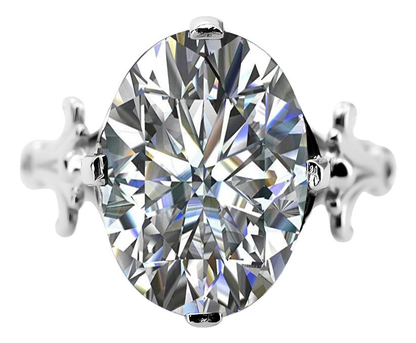 Vintage Zircon Craft Ring in Sterling Silver (vrc369s-zi) — close-up of the stone and setting