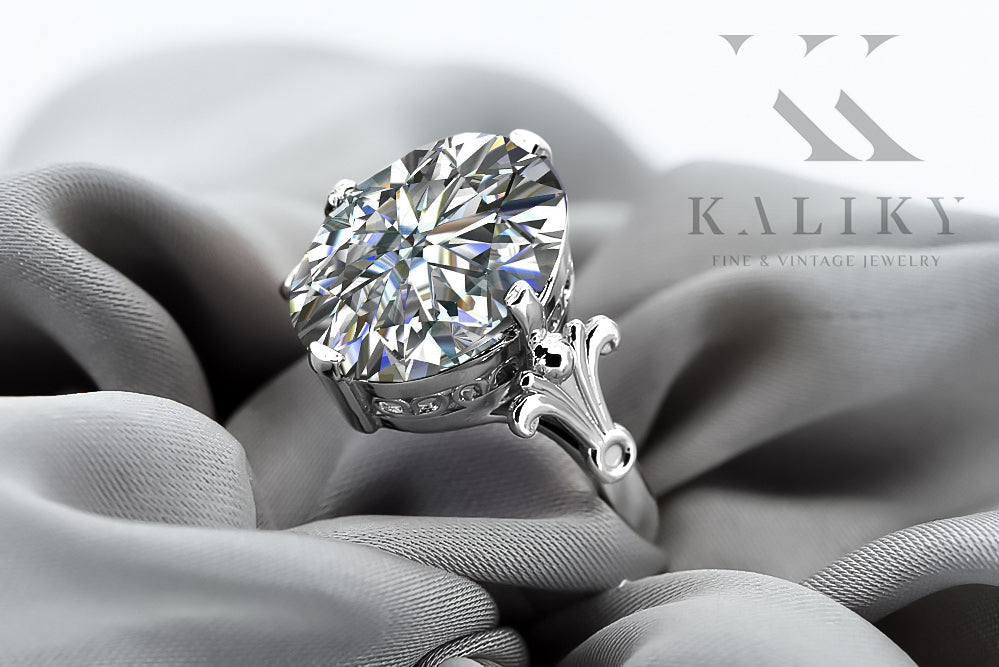 Vintage Zircon Craft Ring in Sterling Silver (vrc369s-zi) — close-up of the hallmark on the inner band