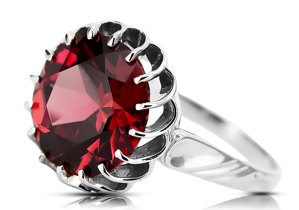 Vintage Ruby Craft Ring in Sterling Silver (vrc035s-rb) — close-up of the hallmark on the inner band