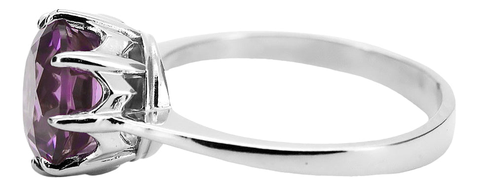 Vintage Amethyst Ring in Sterling Silver (vrc157s-am)