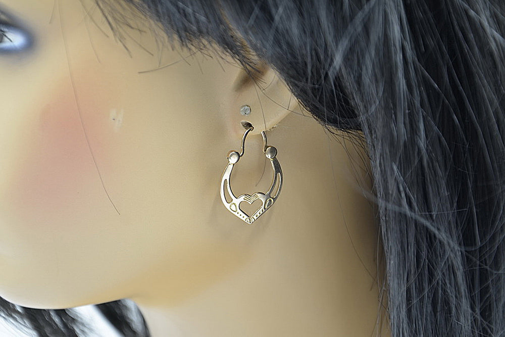 Vintage Gipsy Earrings in 14K Rose Gold (ven024) — view 6