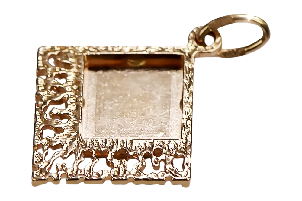 Vintage Leaf Pendant in Rose Gold-Plated Sterling Silver (vpn041rp) — full view of the piece