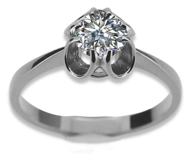 Vintage Zircon Ring in Sterling Silver (vrc348s-zi) — worn on the neckline, showing the drape
