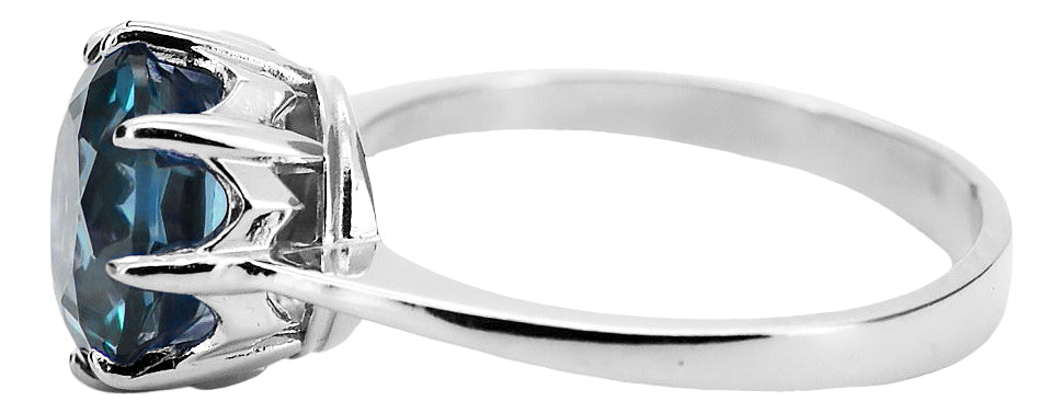 Vintage Aquamarine Ring in Sterling Silver (vrc157s-aq)