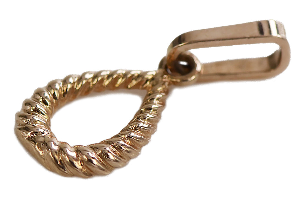 Vintage Oval Pendant in 14K Rose Gold (vpn089) — view 5