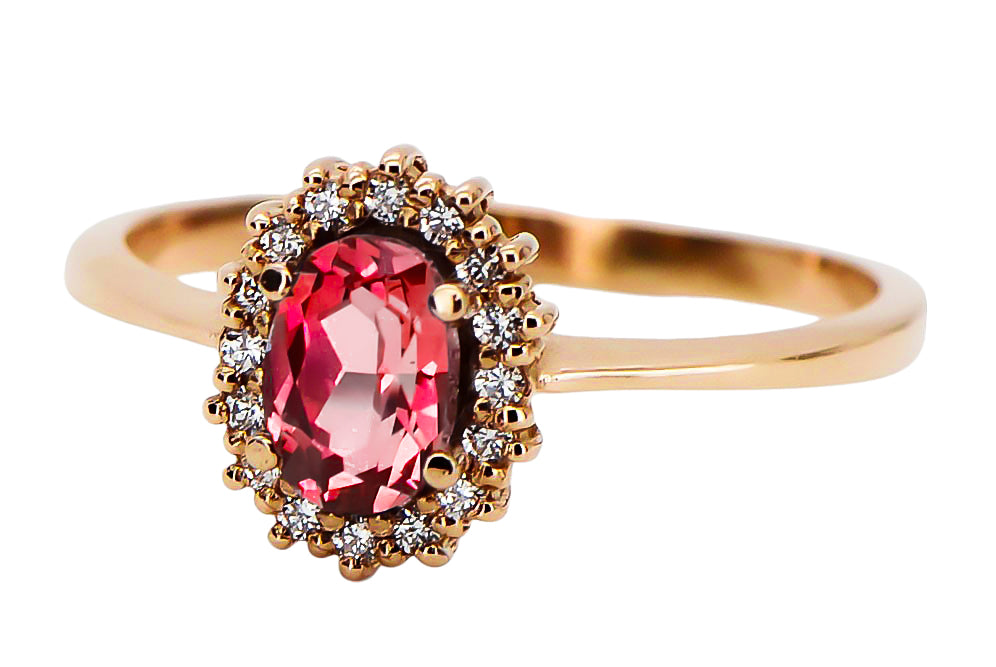 Vintage Ruby Ring in 14K Rose Gold (crc009r-rb) — full view of the piece