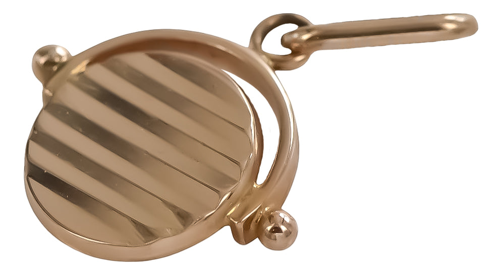 Vintage Circle Pendant in 14K Rose Gold (vpn032) — view 3