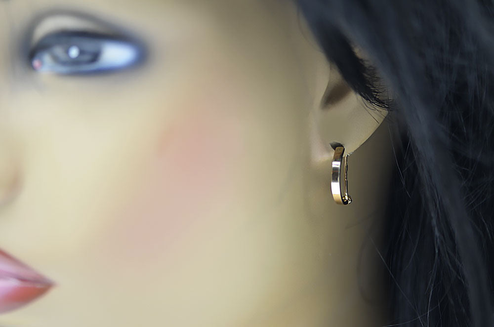 Vintage Round Earrings in 14K Rose Gold (ven055) — view 2