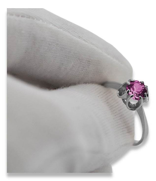 Vintage Amethyst Ring in Sterling Silver (vrc348s-am) — full view of the piece