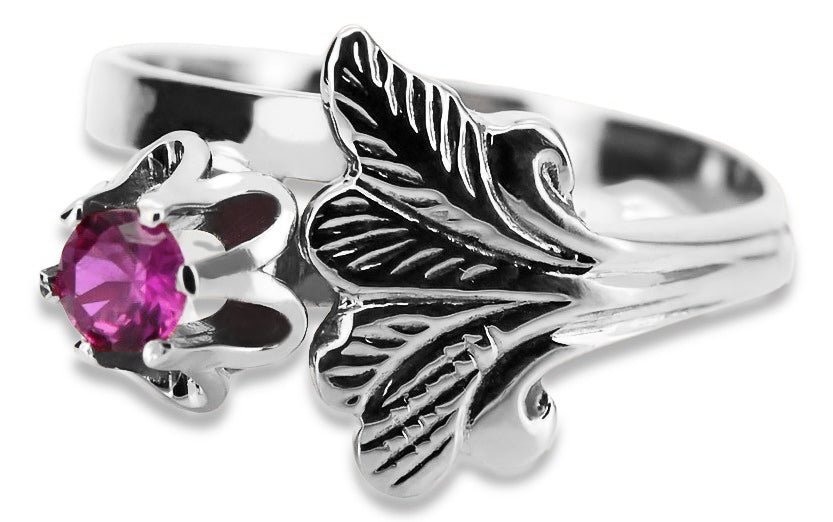 Vintage Amethyst Ring in Sterling Silver (vrc169s-am)