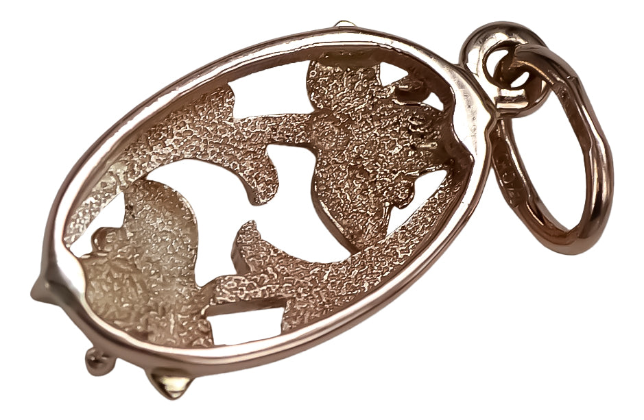 Vintage Leaf Pendant in 14K Rose Gold (vpn012) — view 3