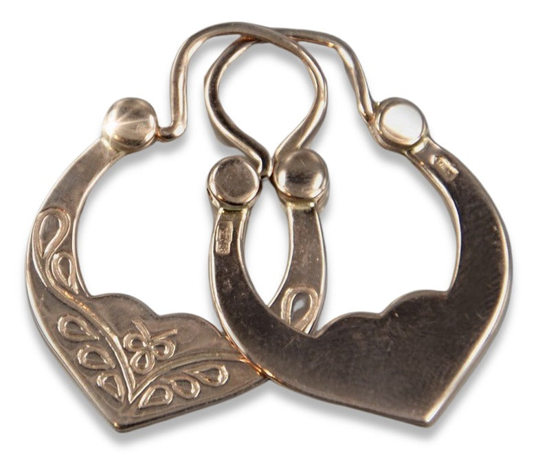 Vintage Gipsy Earrings in 14K Rose Gold (ven119) — view 6