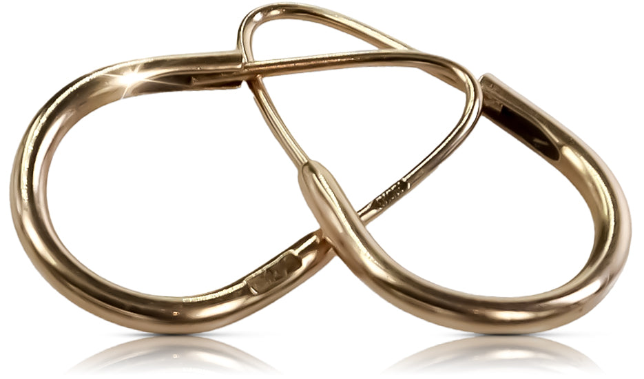 Vintage Hoops Earrings in 14K Rose Gold (ven016)