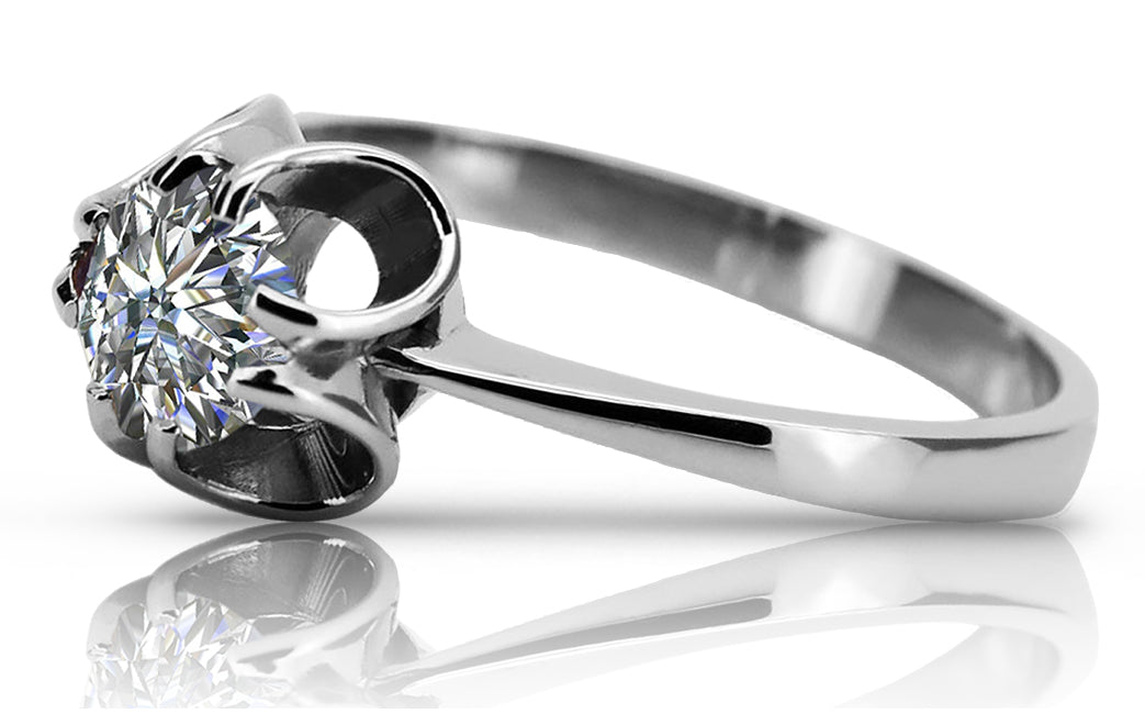 Vintage Zircon Ring in Sterling Silver (vrc348s-zi) — full view of the piece