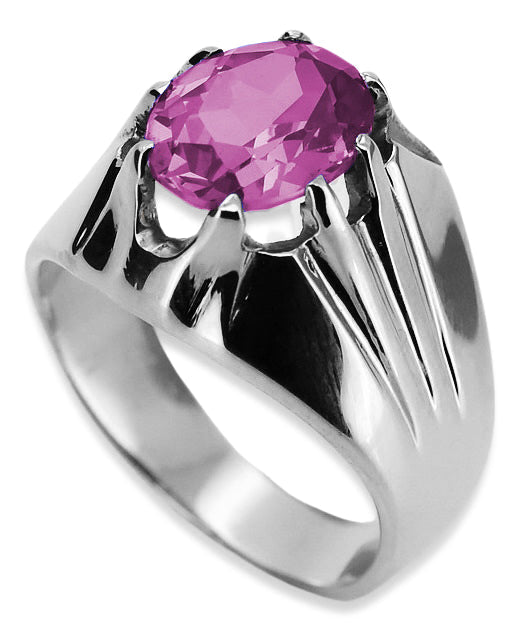 Vintage Amethyst Ring in Sterling Silver (vrc016s-am)