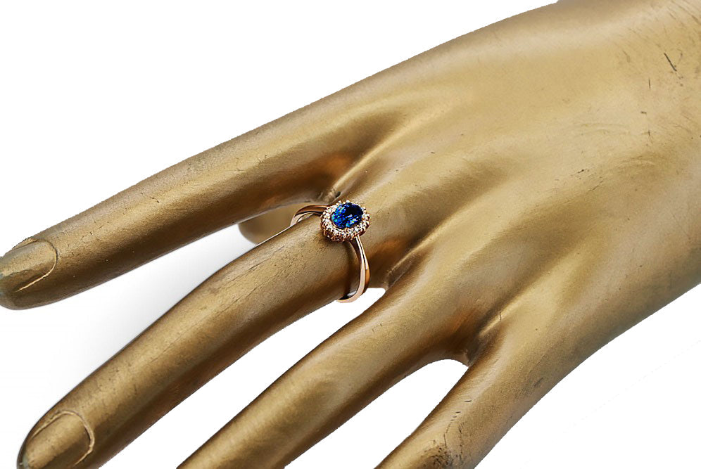 Vintage Sapphire Ring in 14K Rose Gold (crc009r-sp)
