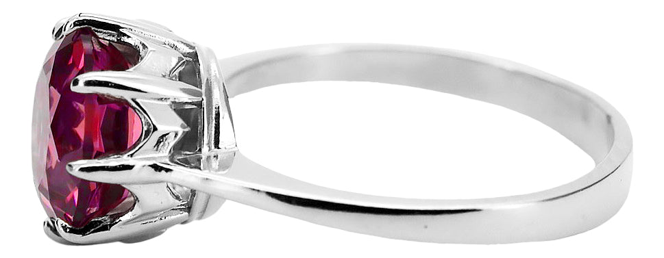 Vintage Ruby Ring in Sterling Silver (vrc157s-rb)