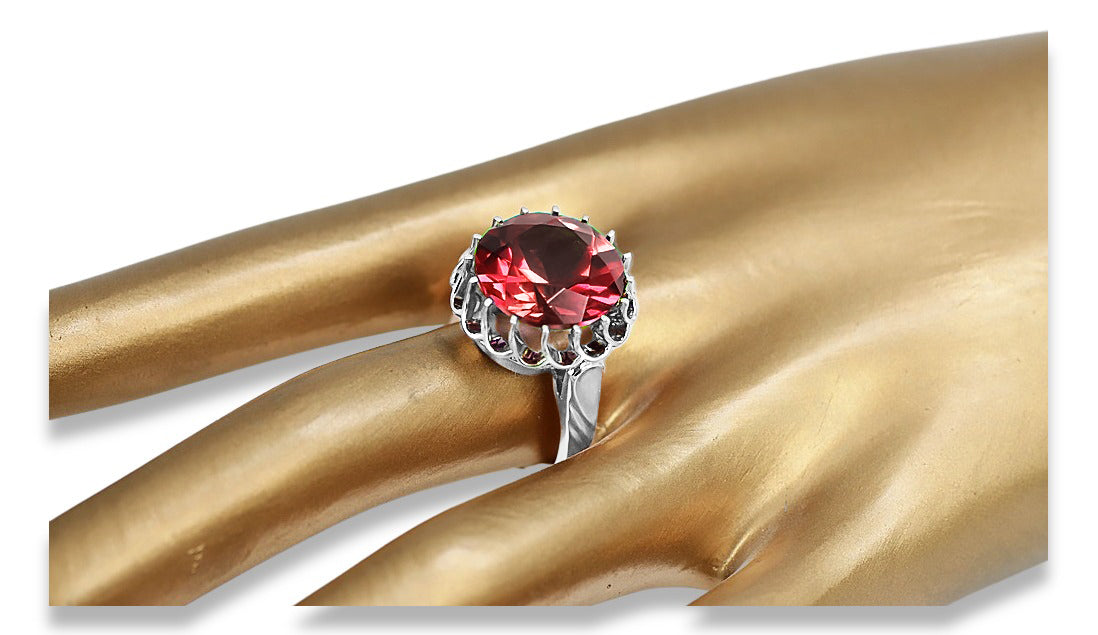 Vintage Ruby Craft Ring in Sterling Silver (vrc035s-rb)