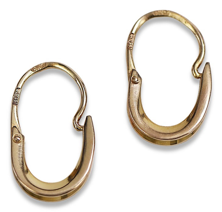 Vintage Hoops Earrings in 14K Rose Gold (ven095) — view 7