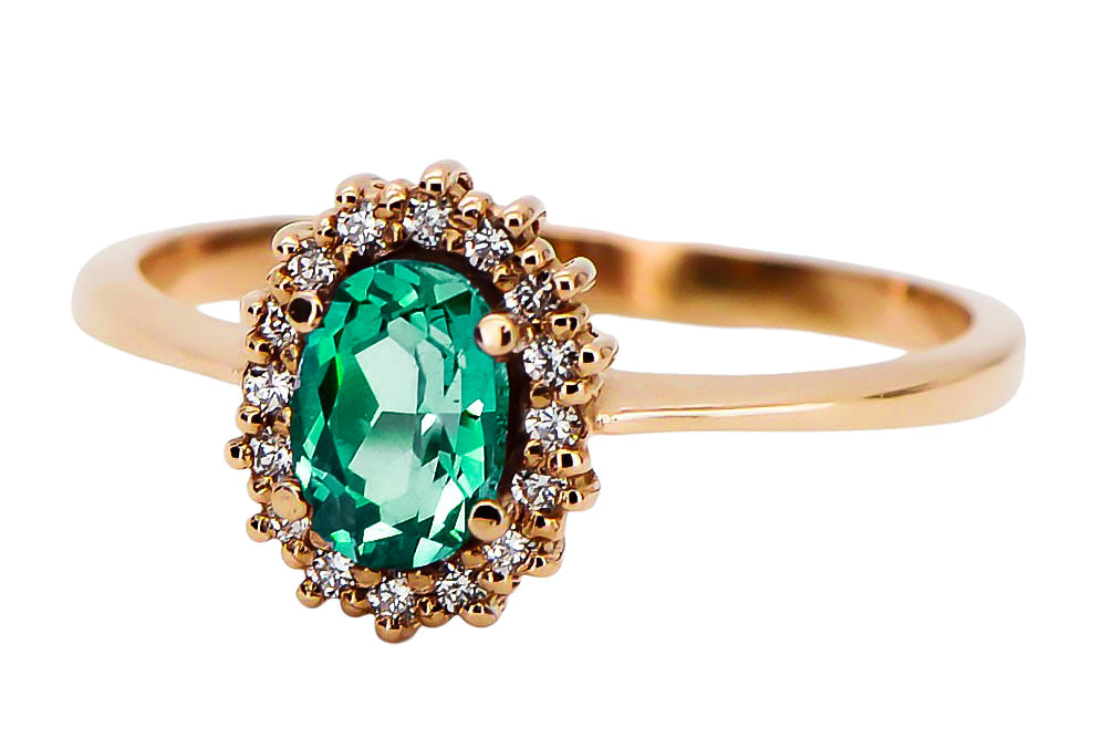 Vintage Emerald Craft Ring in 14K Rose Gold (crc009r-em)