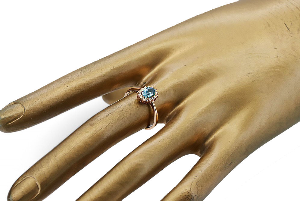 Vintage Aquamarine Craft Ring in 14K Rose Gold (crc009r-aq)