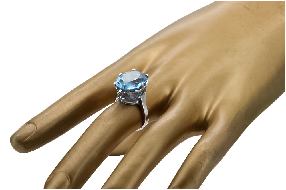 Vintage Aquamarine Ring in Sterling Silver (vrc130s-aq) — close-up of the hallmark on the inner band