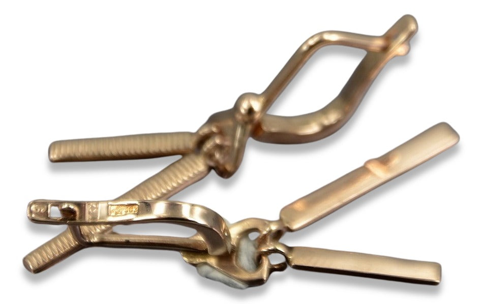 Vintage Hanging Earrings in 14K Rose Gold (ven234) — view 3