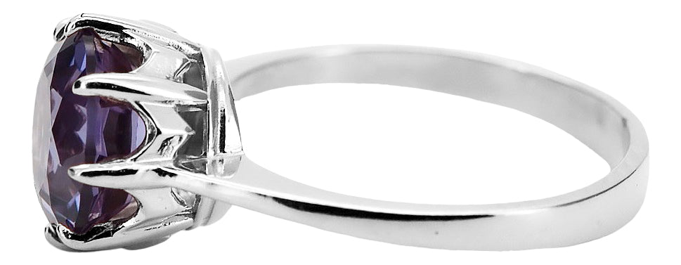 Vintage Alexandrite Ring in Sterling Silver (vrc157s-ax) — full view of the piece