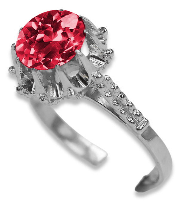 Vintage Ruby Ring in Sterling Silver (vrc045s-rb) — close-up of the hallmark on the inner band