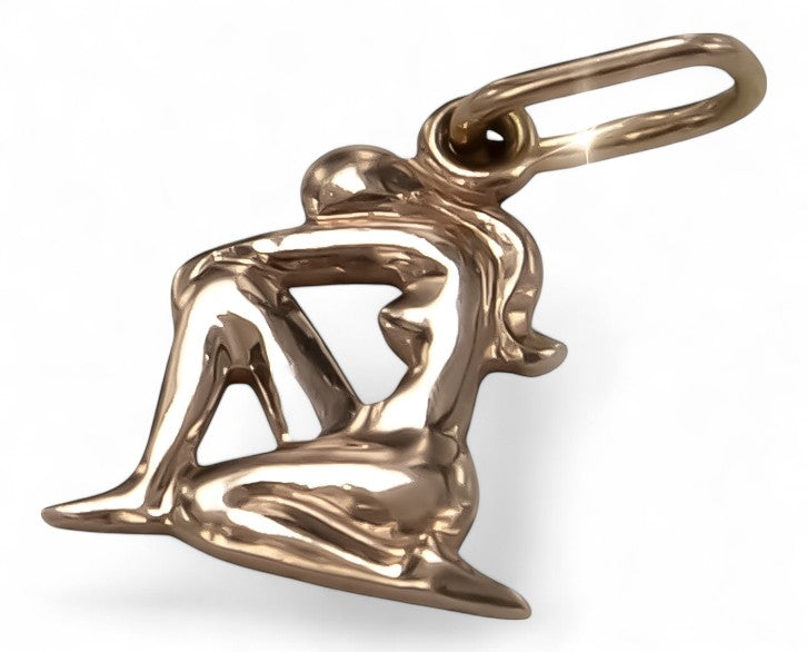 Vintage Aries Lady Zodiac Pendant Vzp Pendant in 14K Rose Gold (f0t7oz)