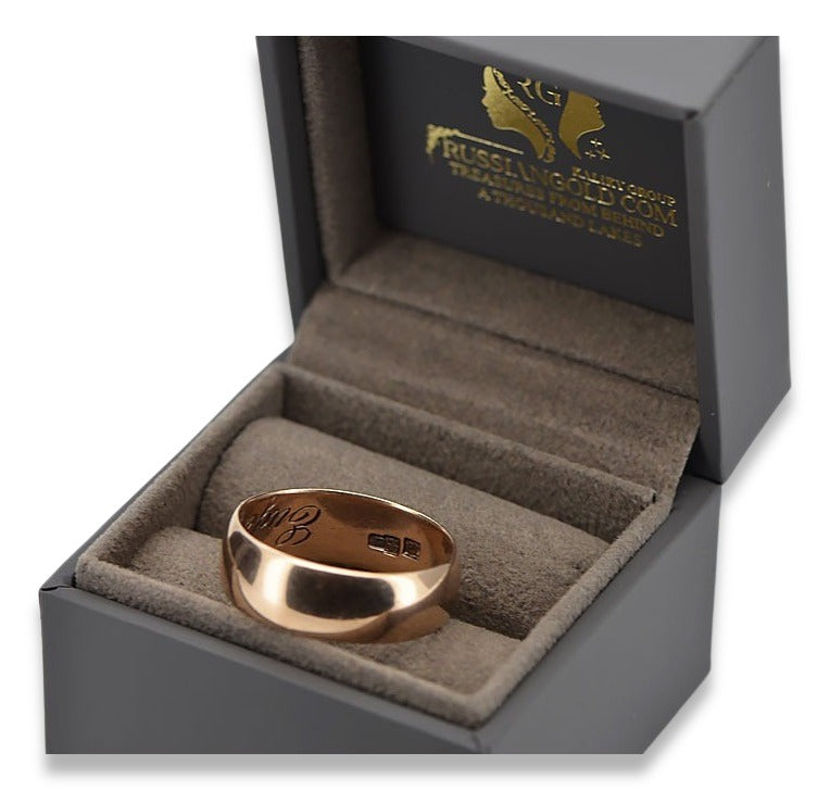 Vintage Wedding Band Ring in 14K Rose Gold (qlj7we)
