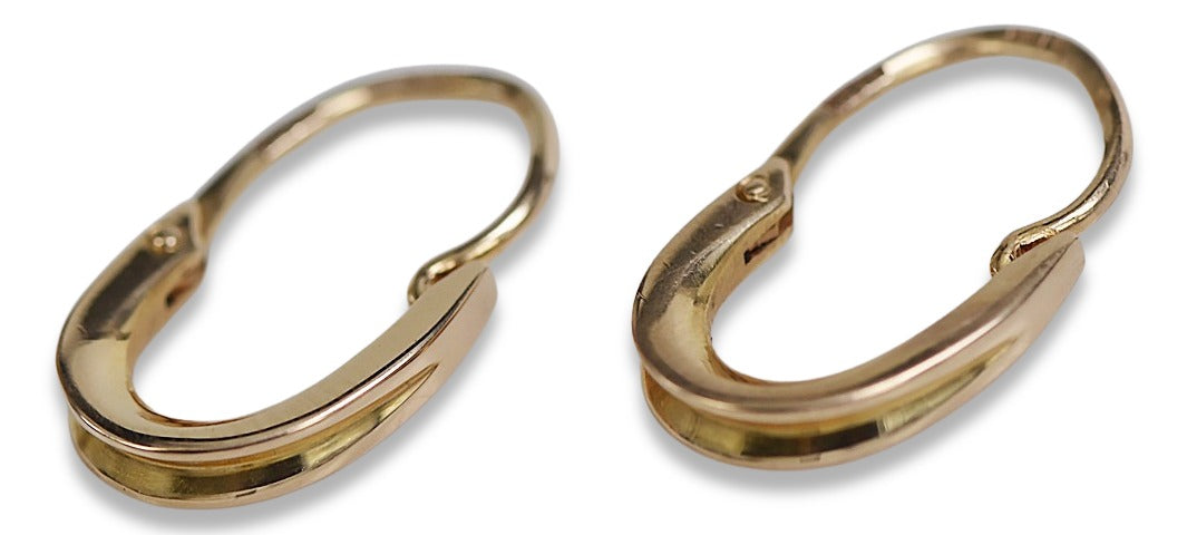 Vintage Hoops Earrings in 14K Rose Gold (ven095) — view 6