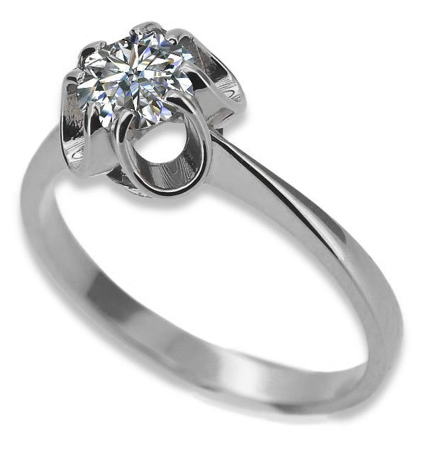 Vintage Zircon Ring in Sterling Silver (vrc348s-zi)