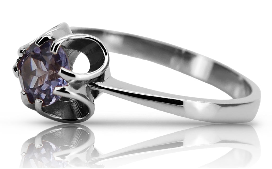 Vintage Alexandrite Ring in Sterling Silver (vrc348s-ax) — full view of the piece