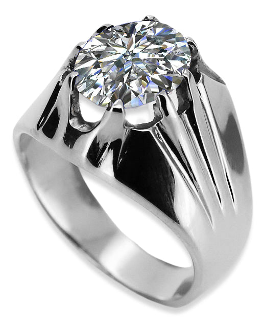 Vintage Zircon Ring in Sterling Silver (vrc016s-zi)