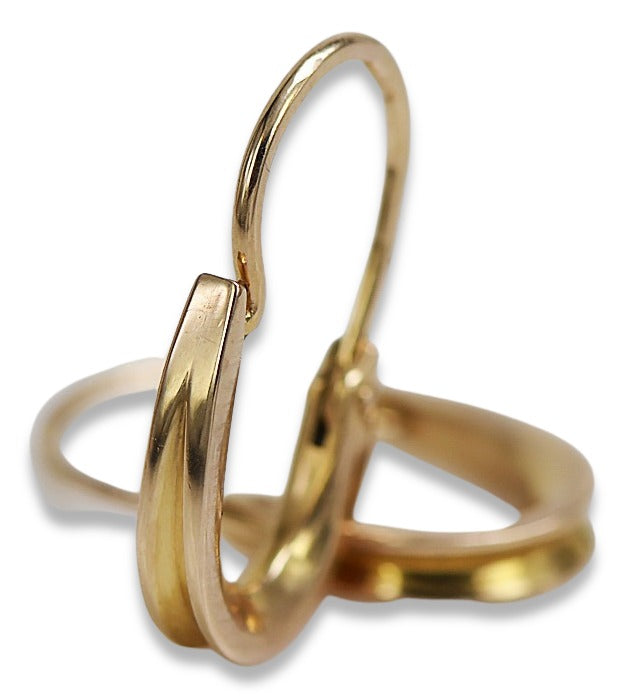 Vintage Hoops Earrings in 14K Rose Gold (ven095) — view 8