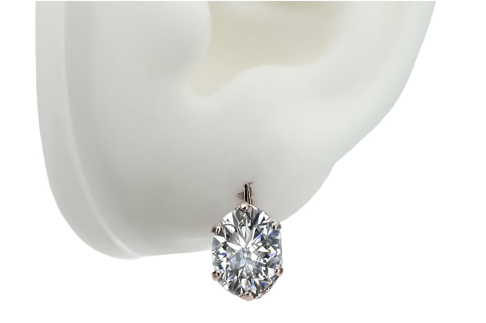 Vintage Zircon Earrings in 14K Rose Gold (vec003r-zi) — close-up of the hallmark on the inner band