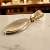 Vintage Oval Pendant in 14K Rose Gold (vpn017)