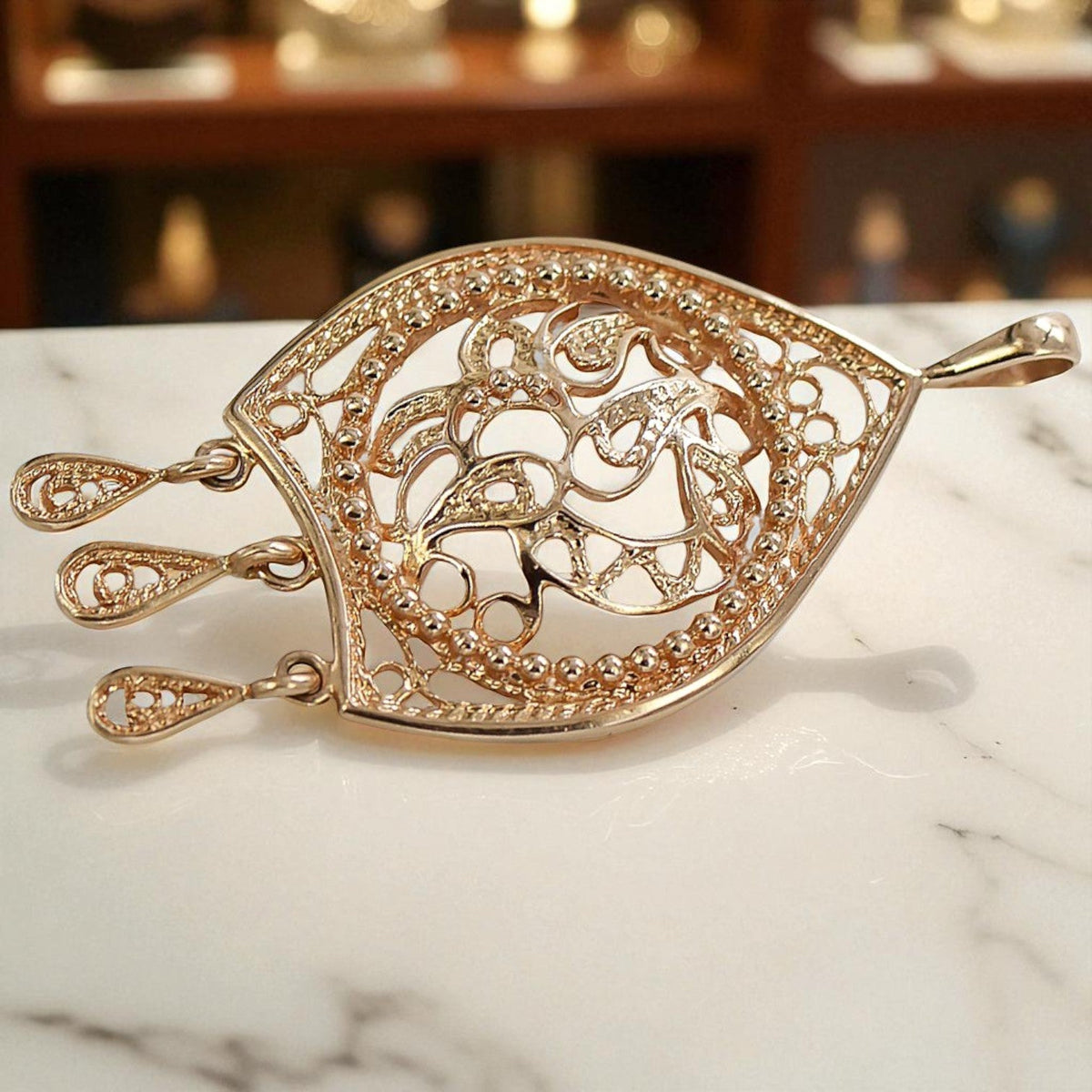 Vintage Pendant in 14K Rose Gold (vpn020)