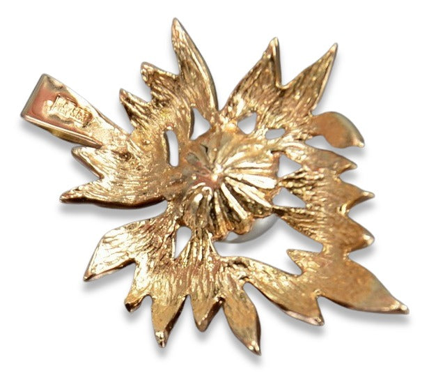 Vintage Pearl Pendant in 14K Rose Gold (vppr001) — worn on the hand, showing profile