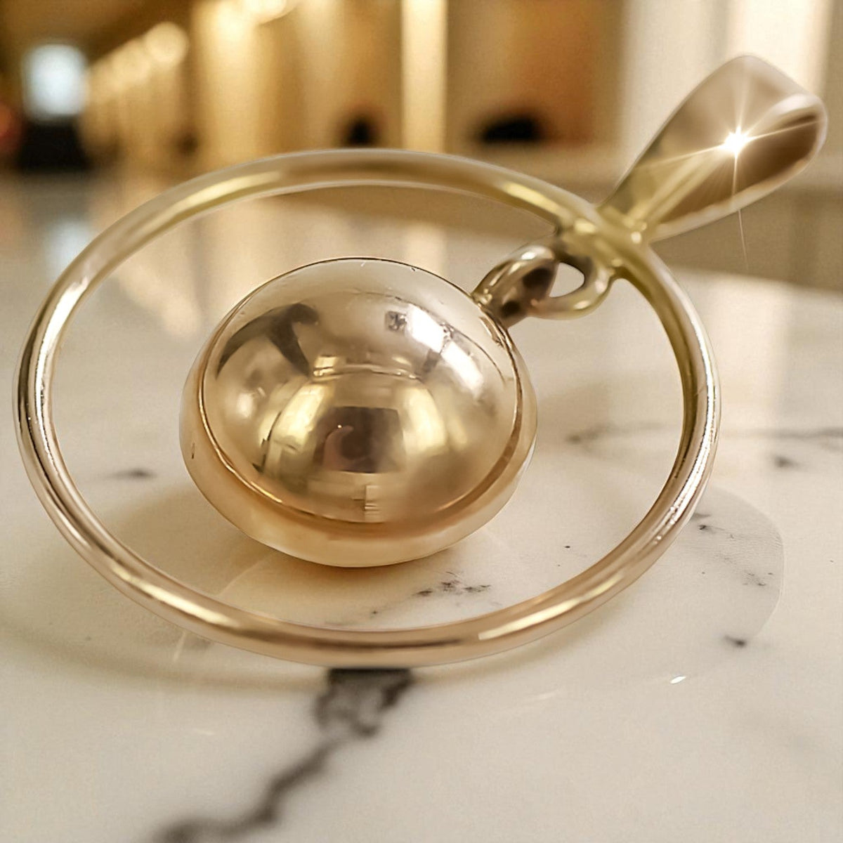 Vintage Circle Pendant in 14K Rose Gold (vpn031)